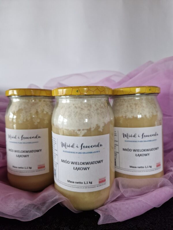 Miód wielokwiatowy łąkowy | Miód i Lawenda -1.1kg netto